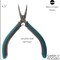 The Beadsmith Simply Modern Bent Chain Nose Pliers, 4.5 inches (114mm) with Polished Steel Head, PVC Grip Handles and Double-Leaf Springs, Tool for Jewelry Making
